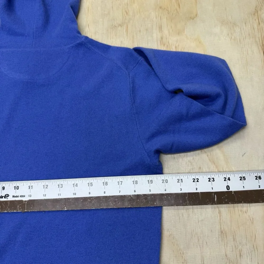 NEW RLX Ralph Lauren Golf 10/15 Washable Cashmere Hooded Sweater Blue SM